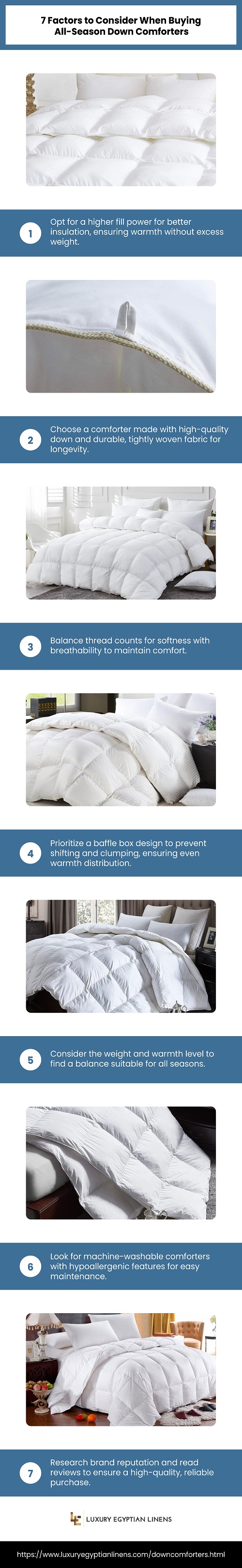 7 Factors to Consider When Buying All-Season Down Comforters