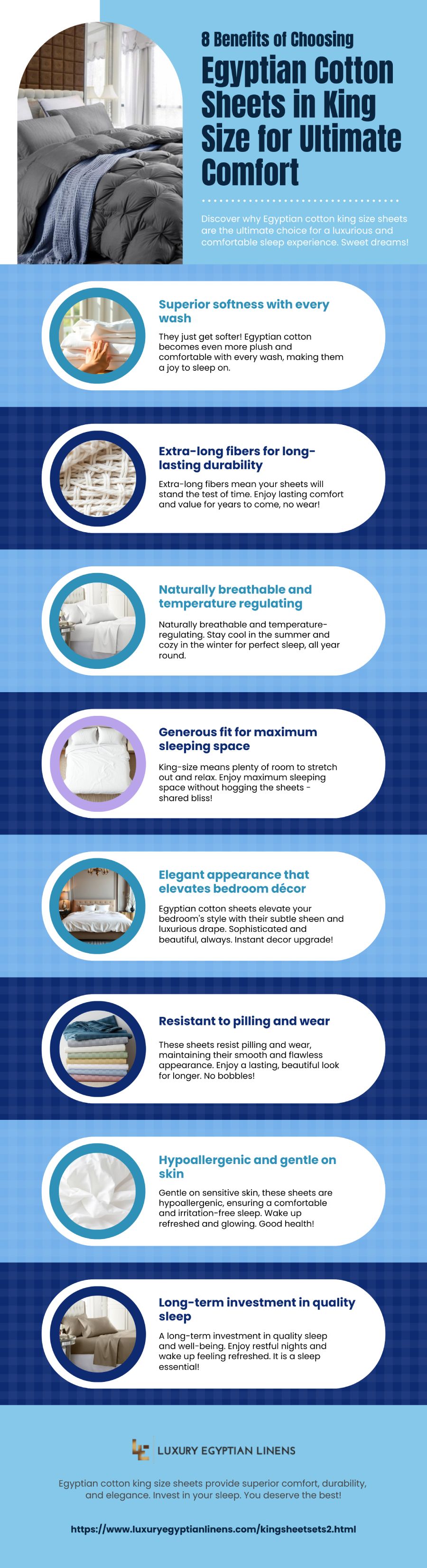 8 Benefits of Choosing Egyptian Cotton Sheets in King Size for Ultimate Comfort